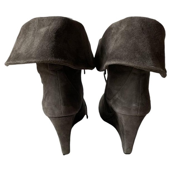 white house black market grey suede ankle britton boots - Picture 6 of 6